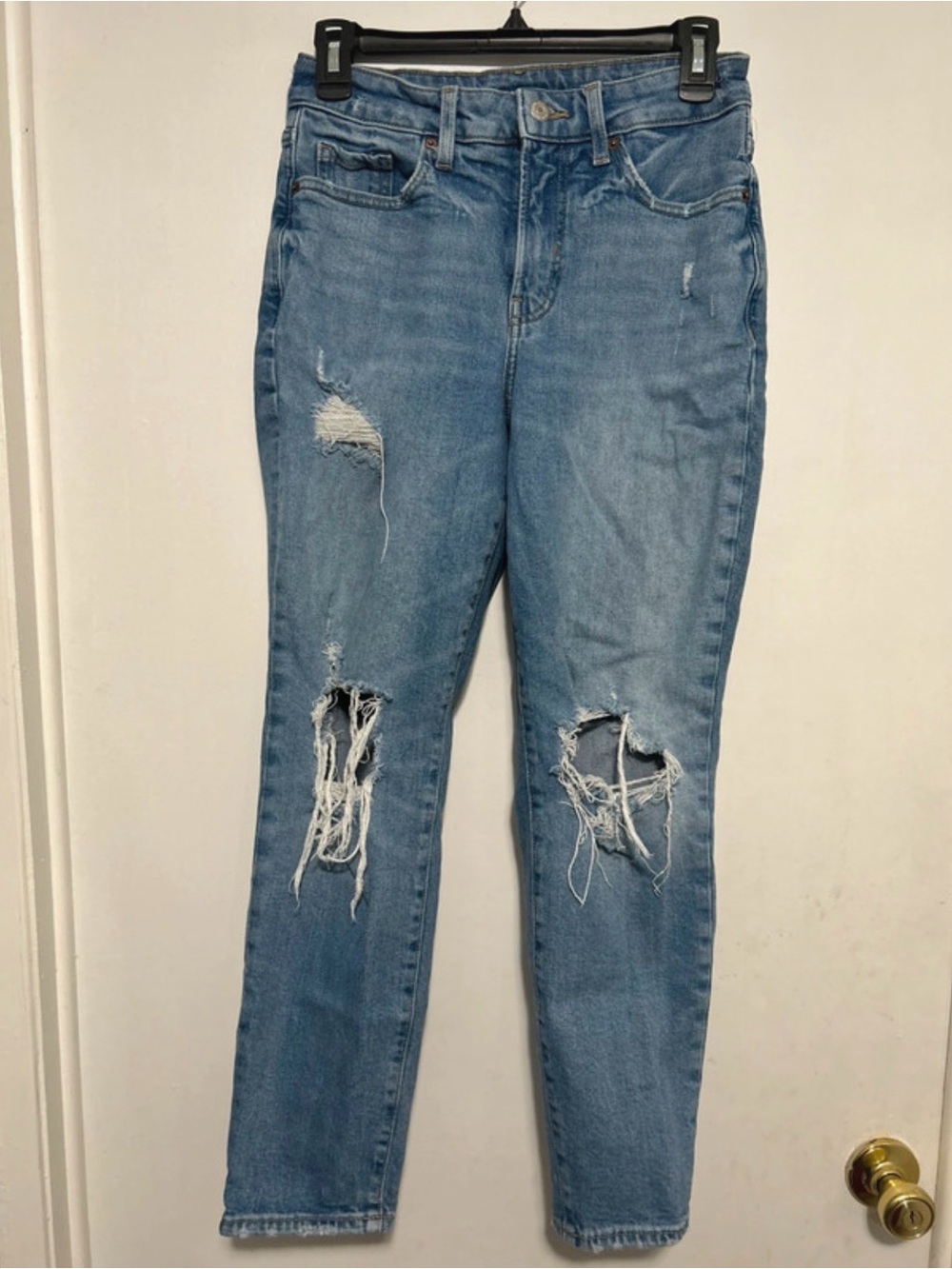 Old Navy Light Wash High-Rise Distressed Jeans